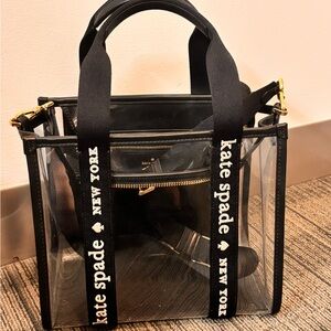 Kate Spade Black and Clear Tote Bag